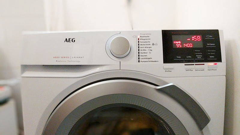 تنظیمات مرحله خشک کردن لباس در ماشین لباسشویی آاگ aeg