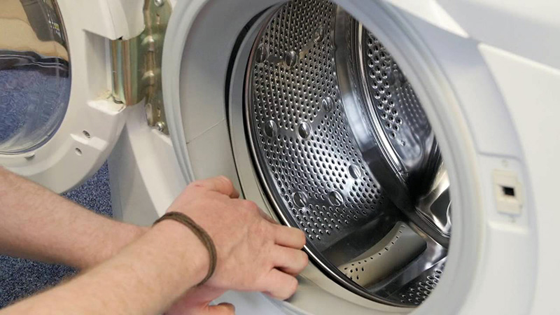 تمیز کردن لاستیک درب ماشین لباسشویی