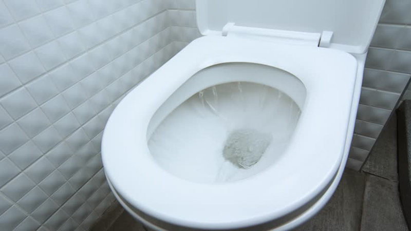 سیستم تخلیه توالت فرنگی مدل ریزشی معمولا در توالت‌های دوتکه استفاده می‌گردد.
