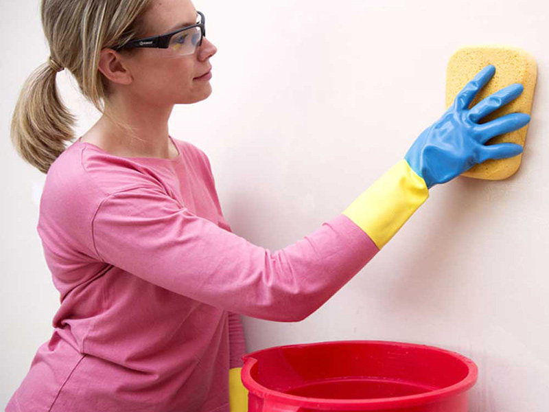 برای تمیز کردن دیوار گچی دارای رنگ روغنی می‌توانید از ماده بوراکس استفاده کنید.