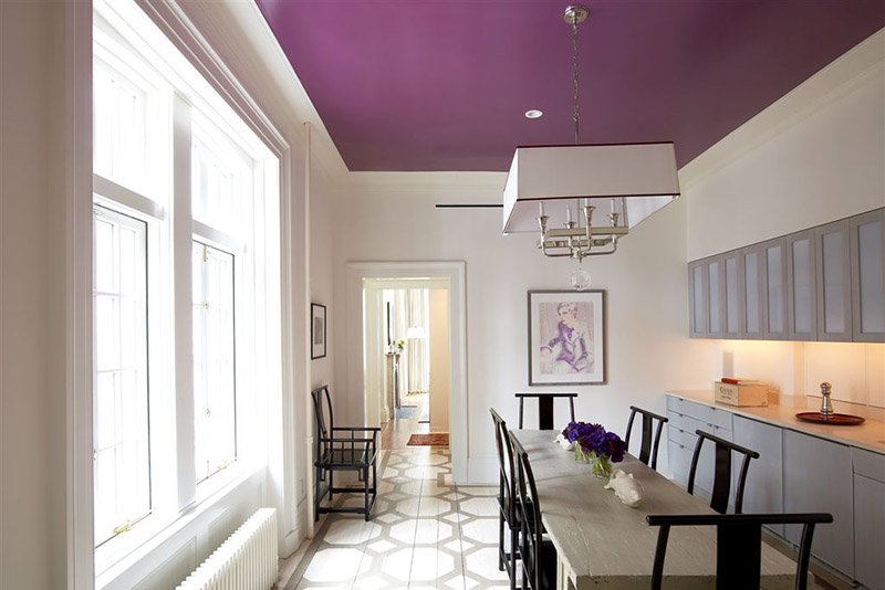 ترفندهای رنگ‌آمیزی کناف سقف آشپزخانه با رنگ متمایز از دیوارها