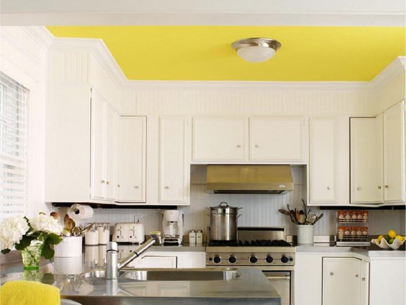انتخاب بهترین ترکیب رنگ برای سقف و دیوار آشپزخانه